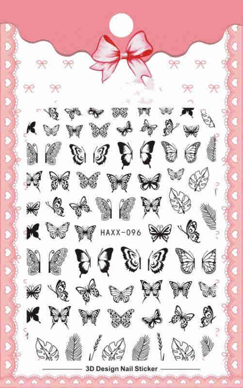 Black Butterfly Nail Stickers