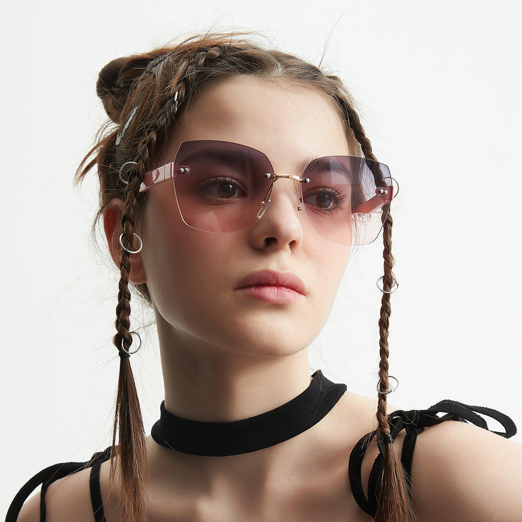 Diamond Cut Edge High-end Sunglasses For Women