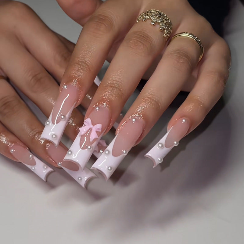 Pearl Bow Nail Sticker