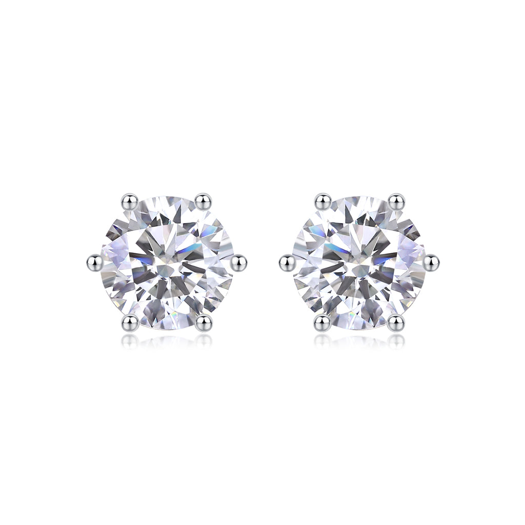 Luxury Diamond Stud Earrings | S925 Sterling Silver