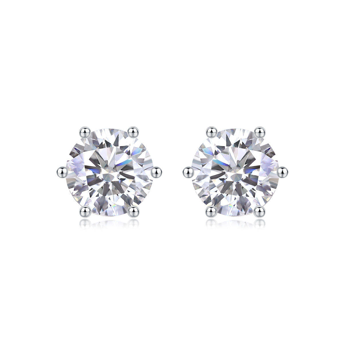 Luxury Diamond Stud Earrings | S925 Sterling Silver