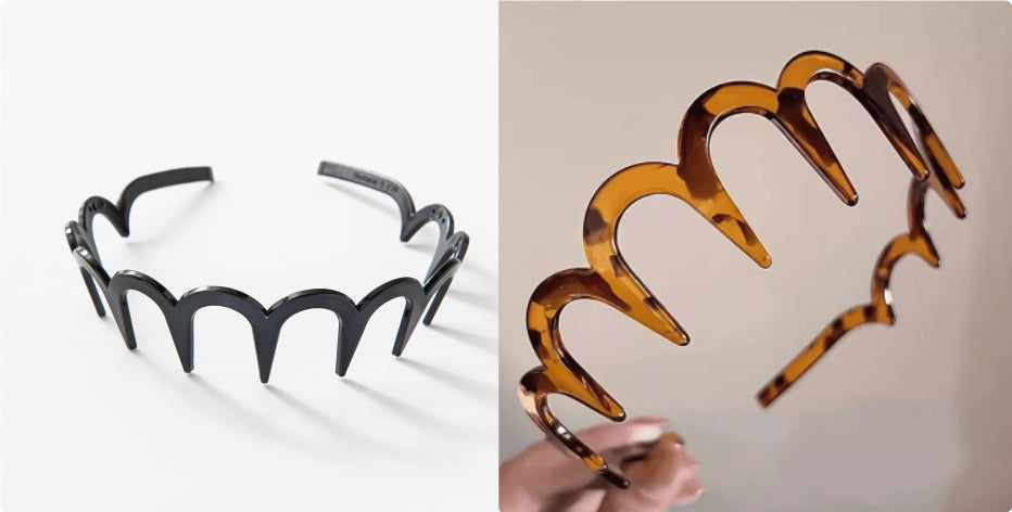 Headdress Wave Face Wash Toothed Non-slip Headband Unisex Hairpin Barrettes
