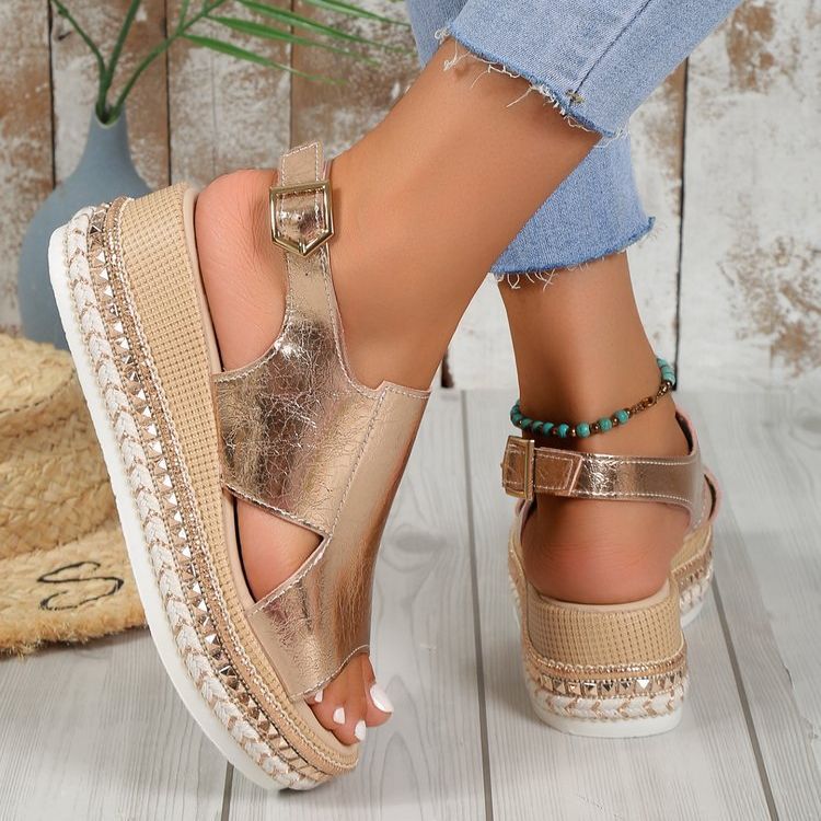Summer Wedge Hollow Sandals
