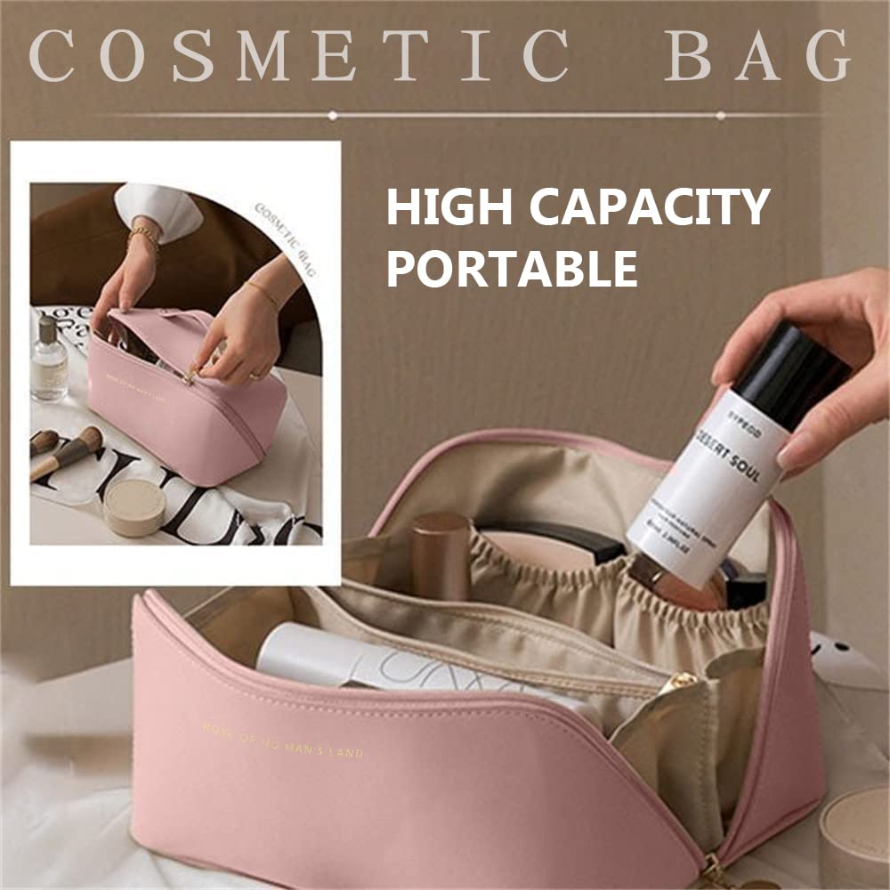 Women’s large-capacity multifunctional travel cosmetic bag, makeup organizer.