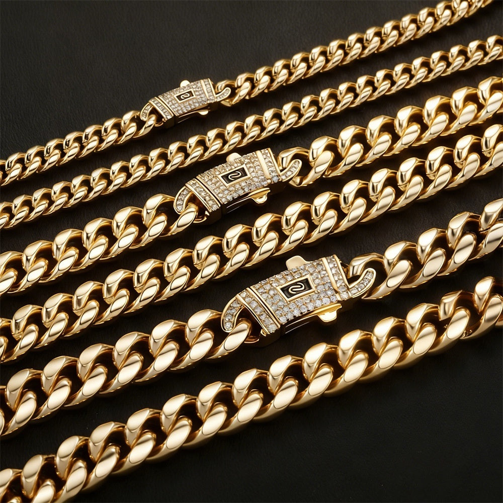 Stainless Steel Cuban Chain, Titanium Steel, Unisex