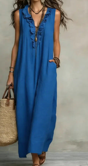 Elegant A-Line Dress with Pockets