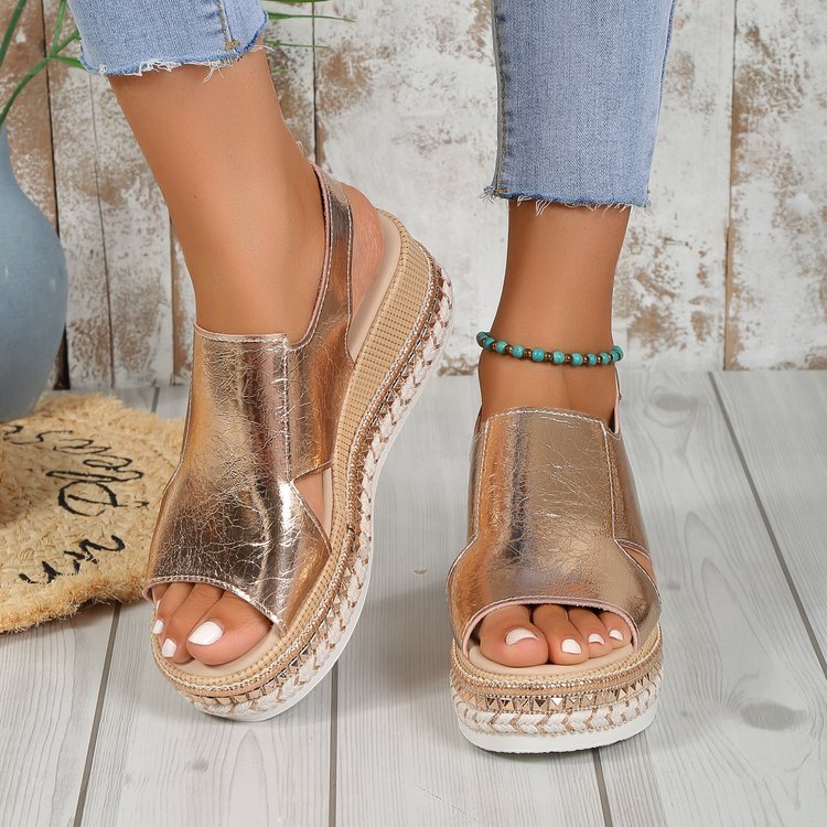 Summer Wedge Hollow Sandals