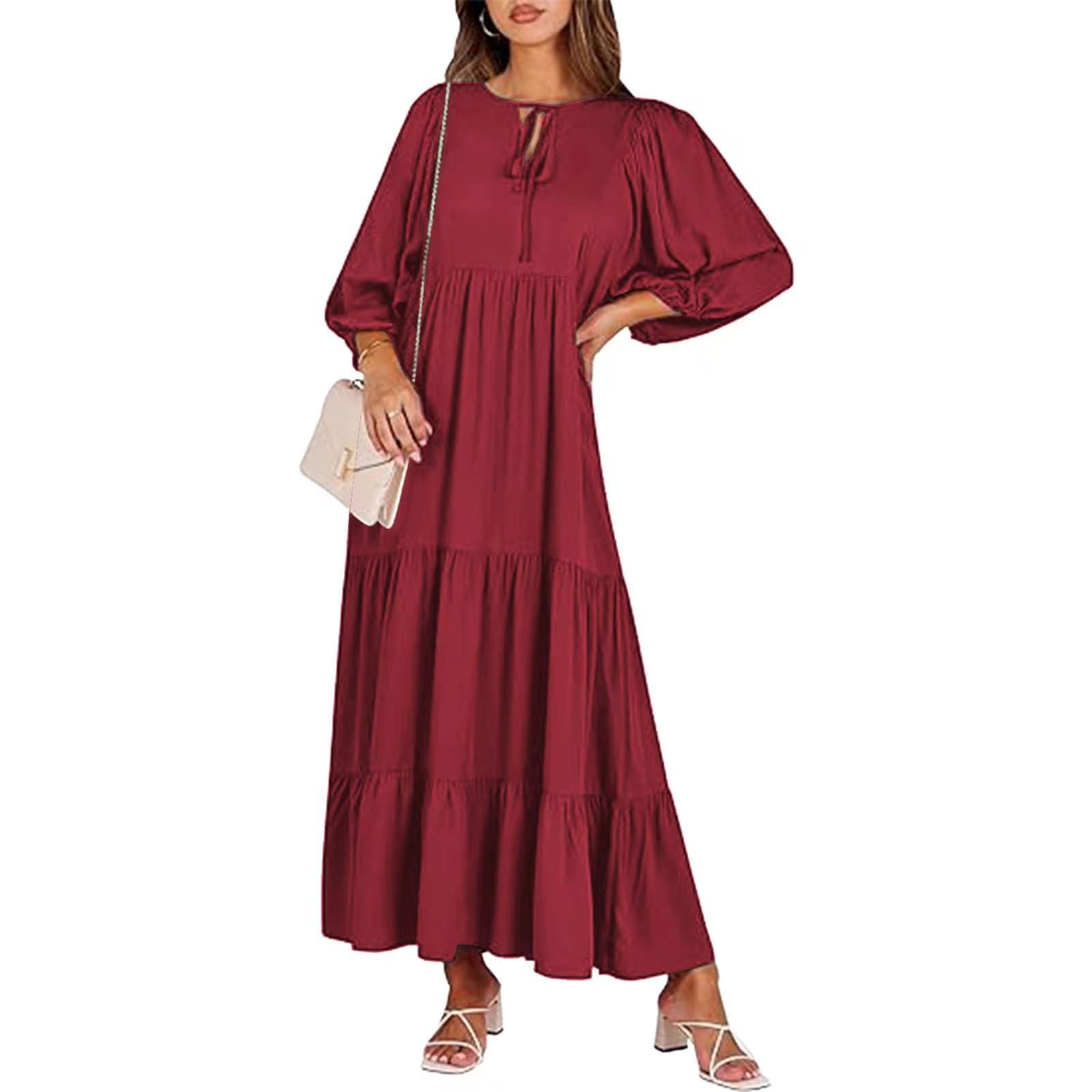 Vintage Bohemian V-Neck Maxi