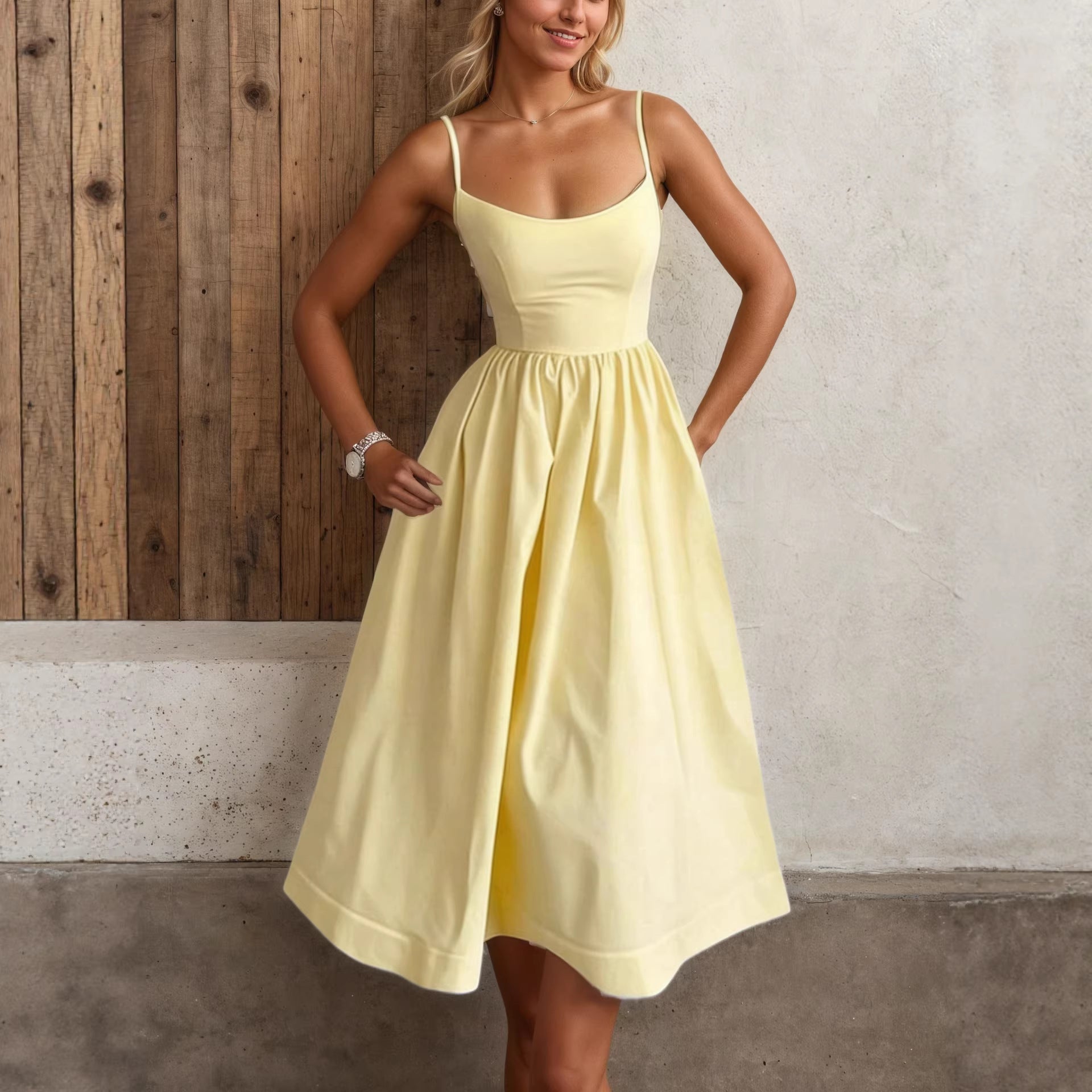 Sleek Spaghetti Strap Dress