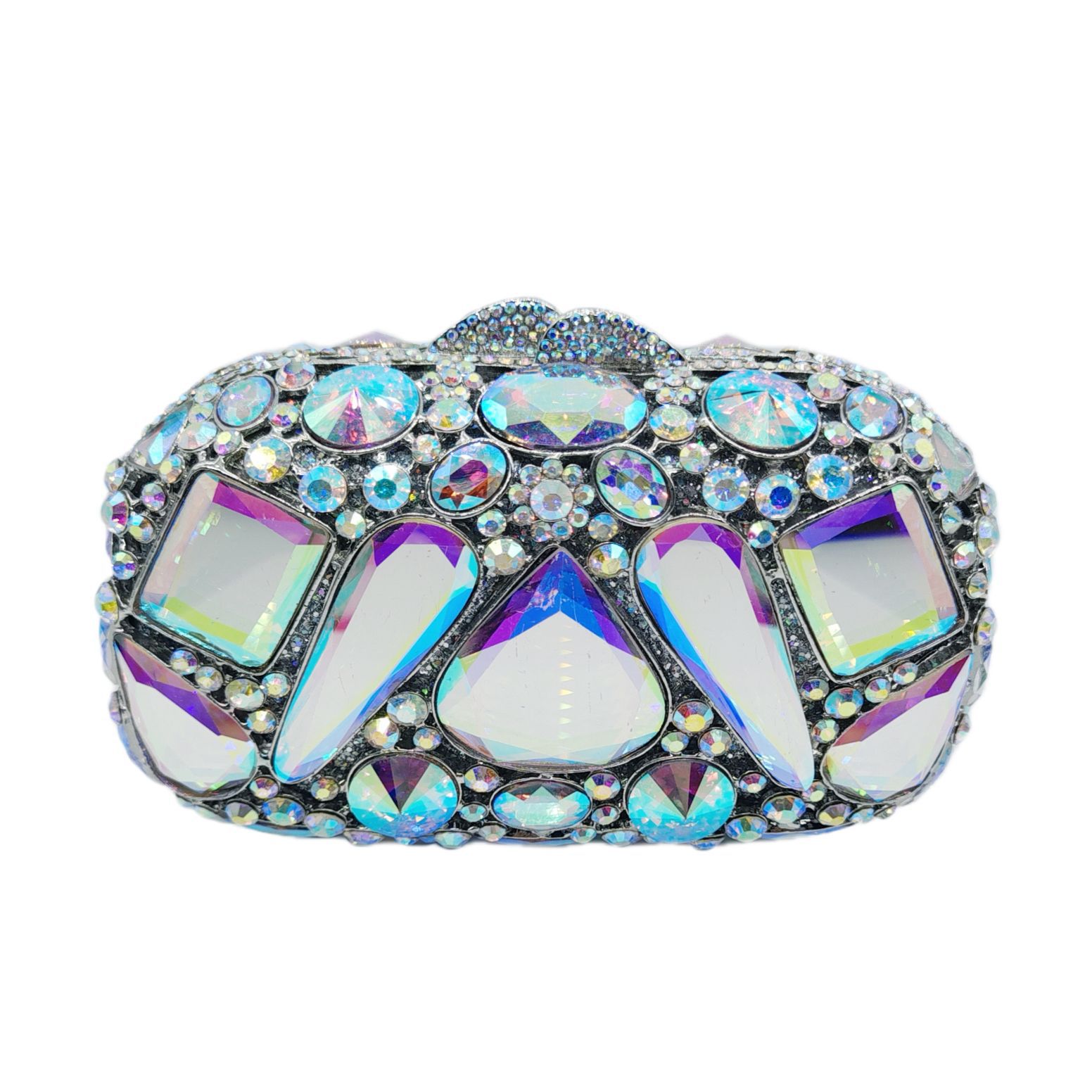 Diamond-Encrusted Evening Bag Glass Diamond Womens Clutch