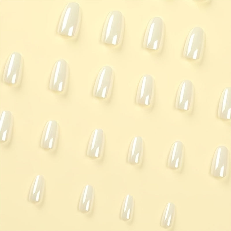 24pcs Aurora White Nails