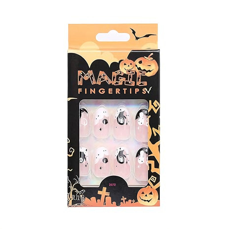 24pcs Faceless Man Nails