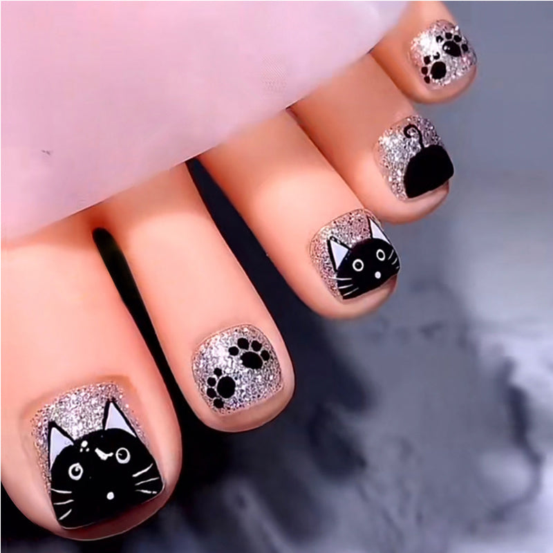 24PCS Press On Nails Fake ToeNails