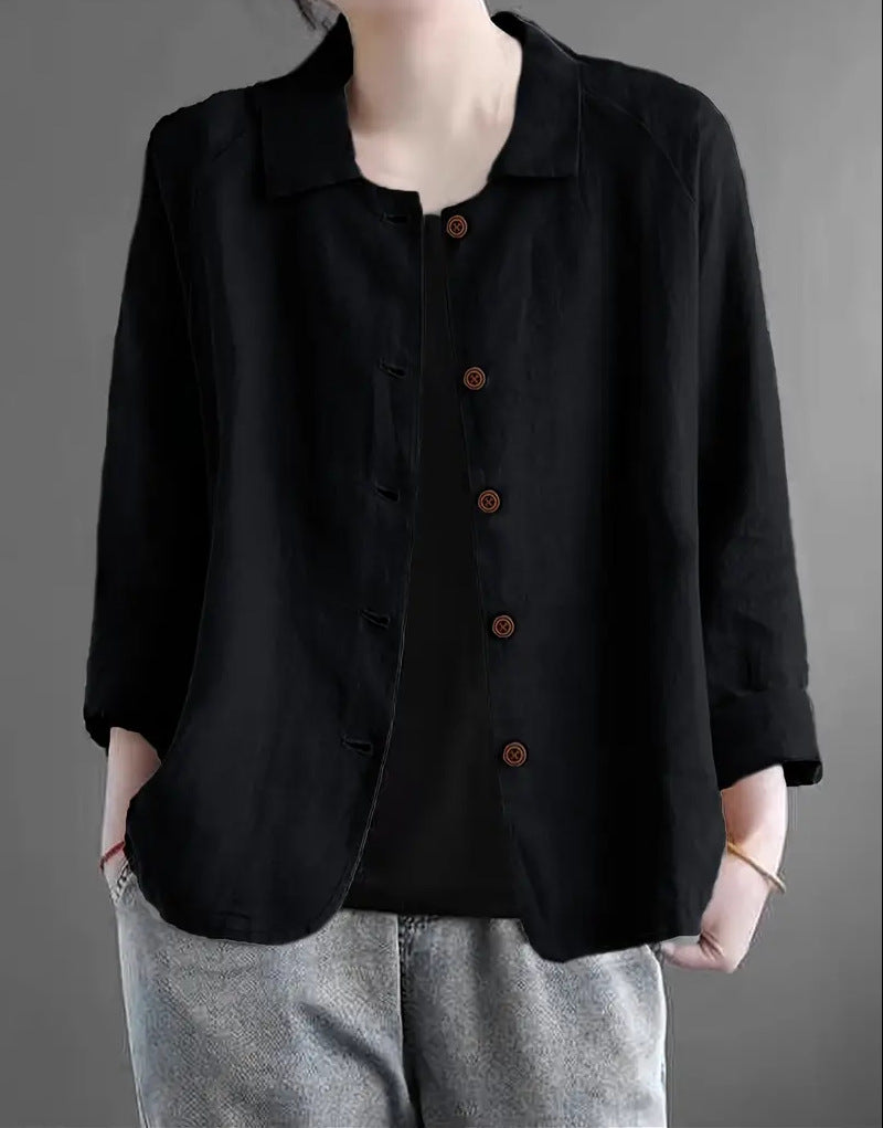Cotton & Linen Casual Button-Down