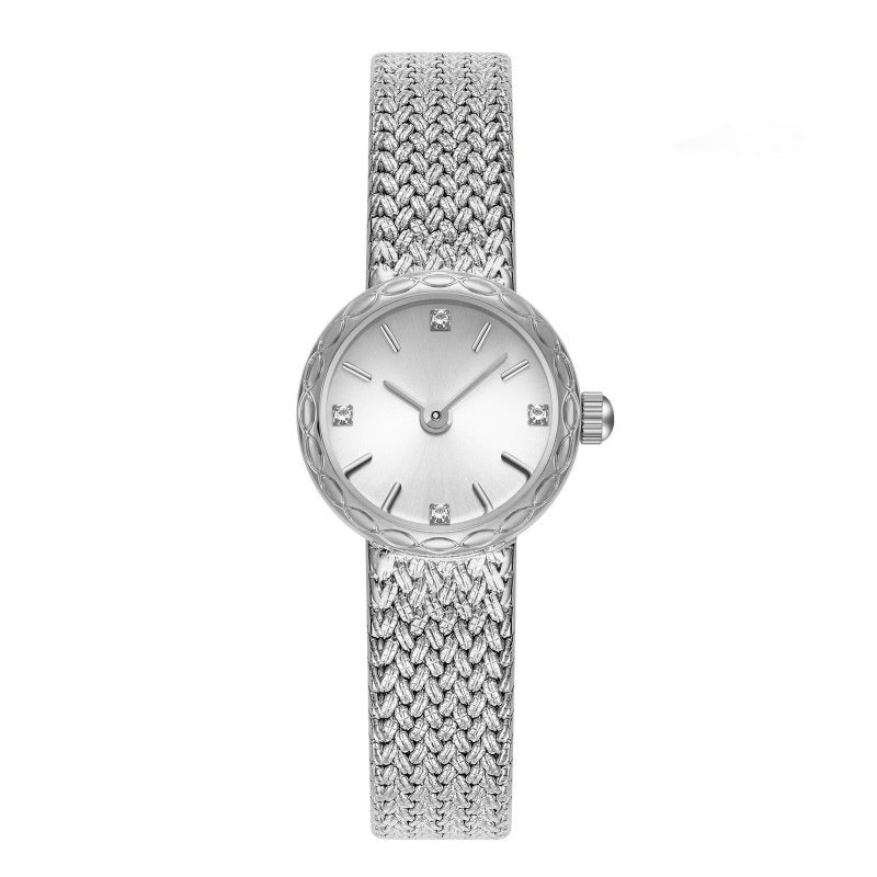 Retro Copper Mesh Womens style Mini Gold Watch