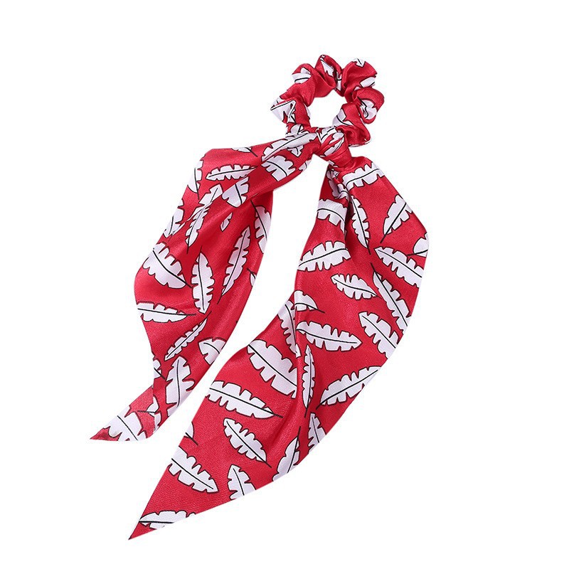 Elegant Floral Hair Scarf | Long Streamer Ponytail Tie
