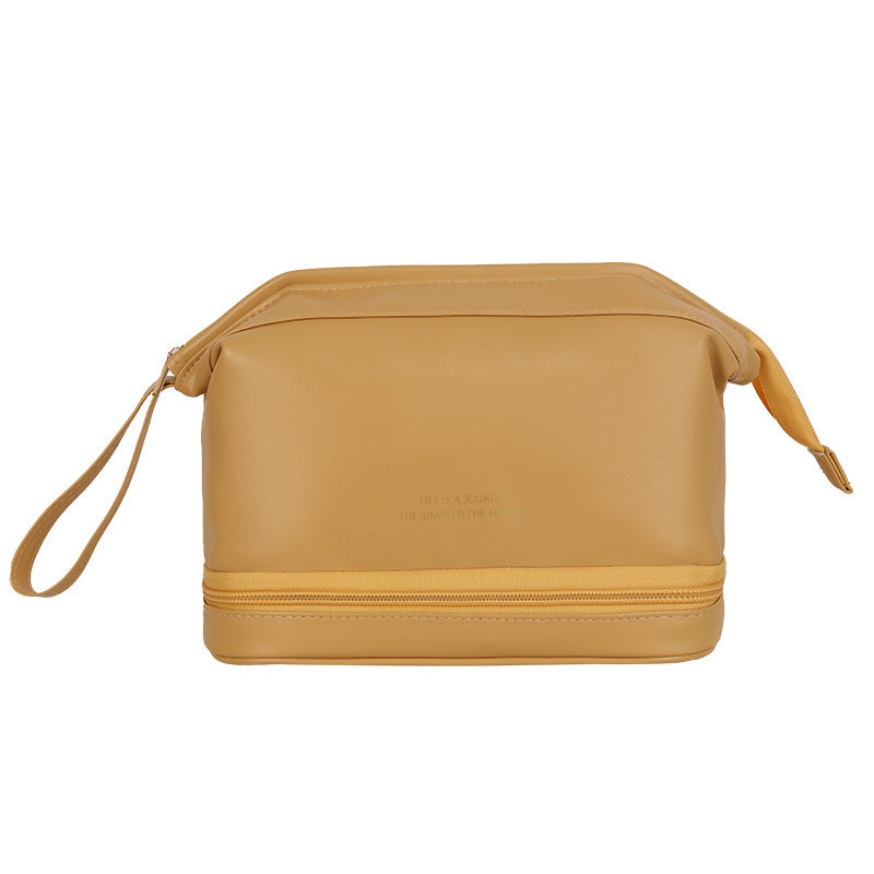 Women’s large-capacity multifunctional travel cosmetic bag, makeup organizer.