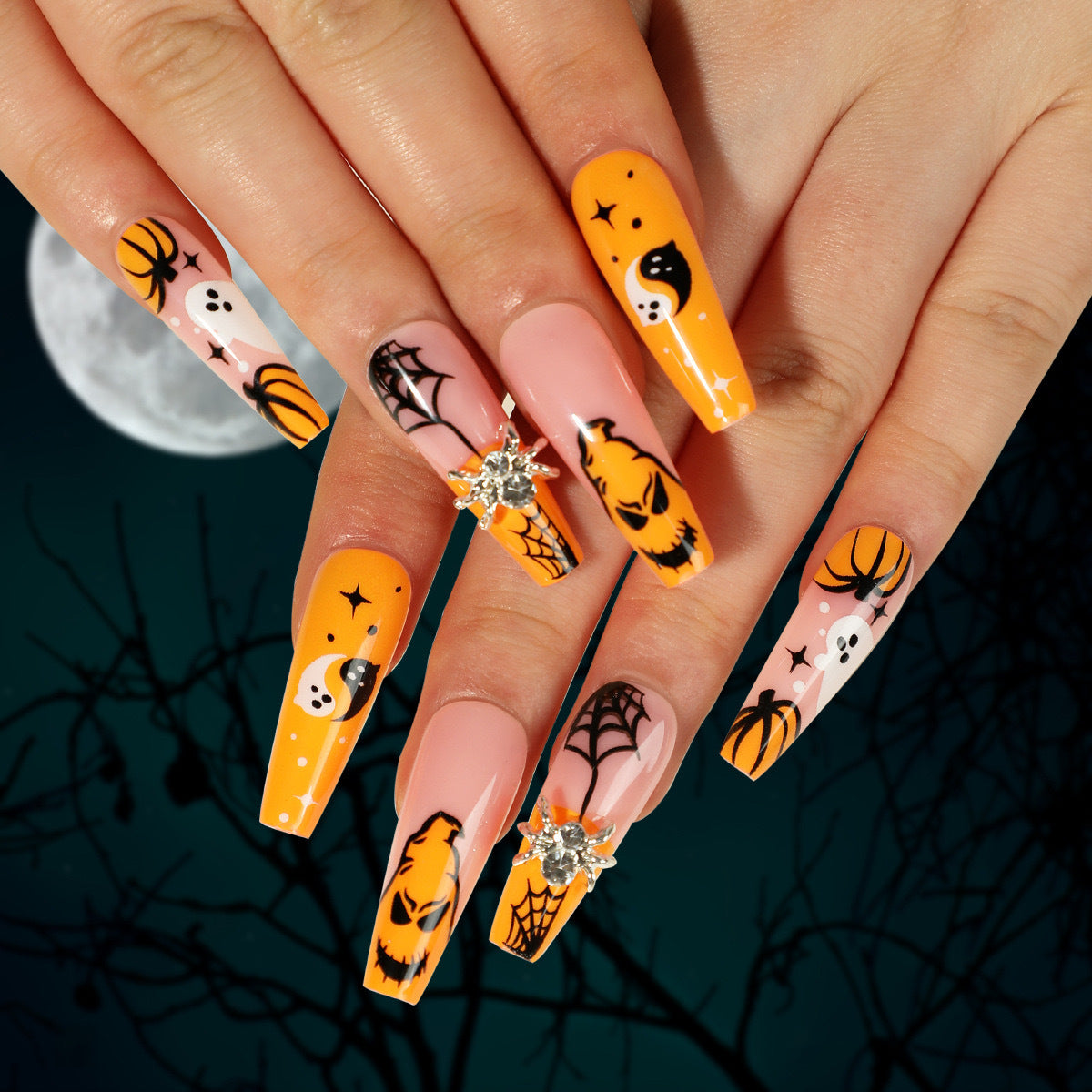 24pcs Purple Devil Nails