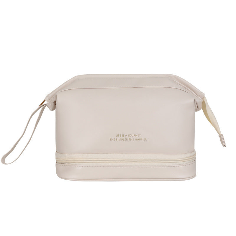 Women’s large-capacity multifunctional travel cosmetic bag, makeup organizer.