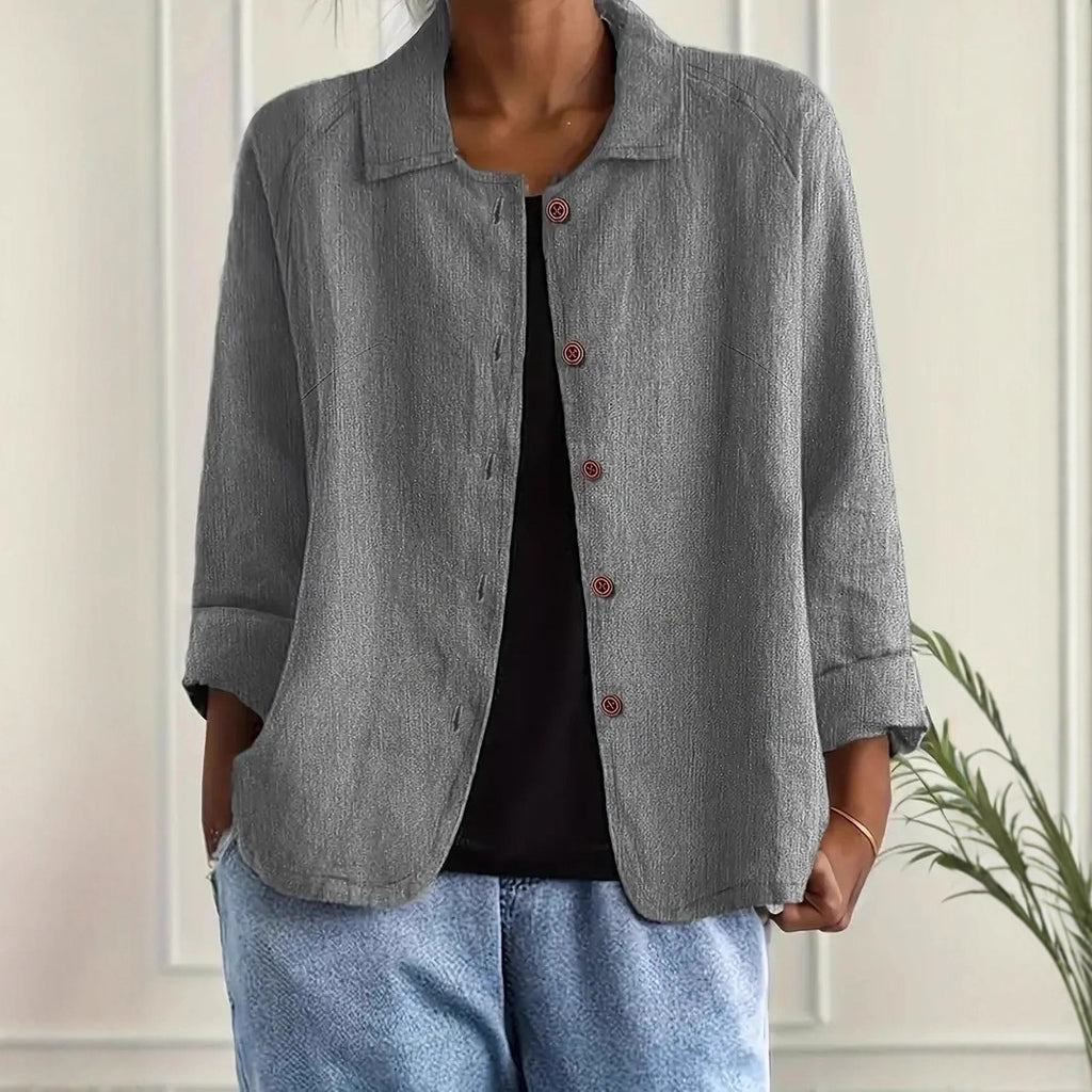 Cotton & Linen Casual Button-Down