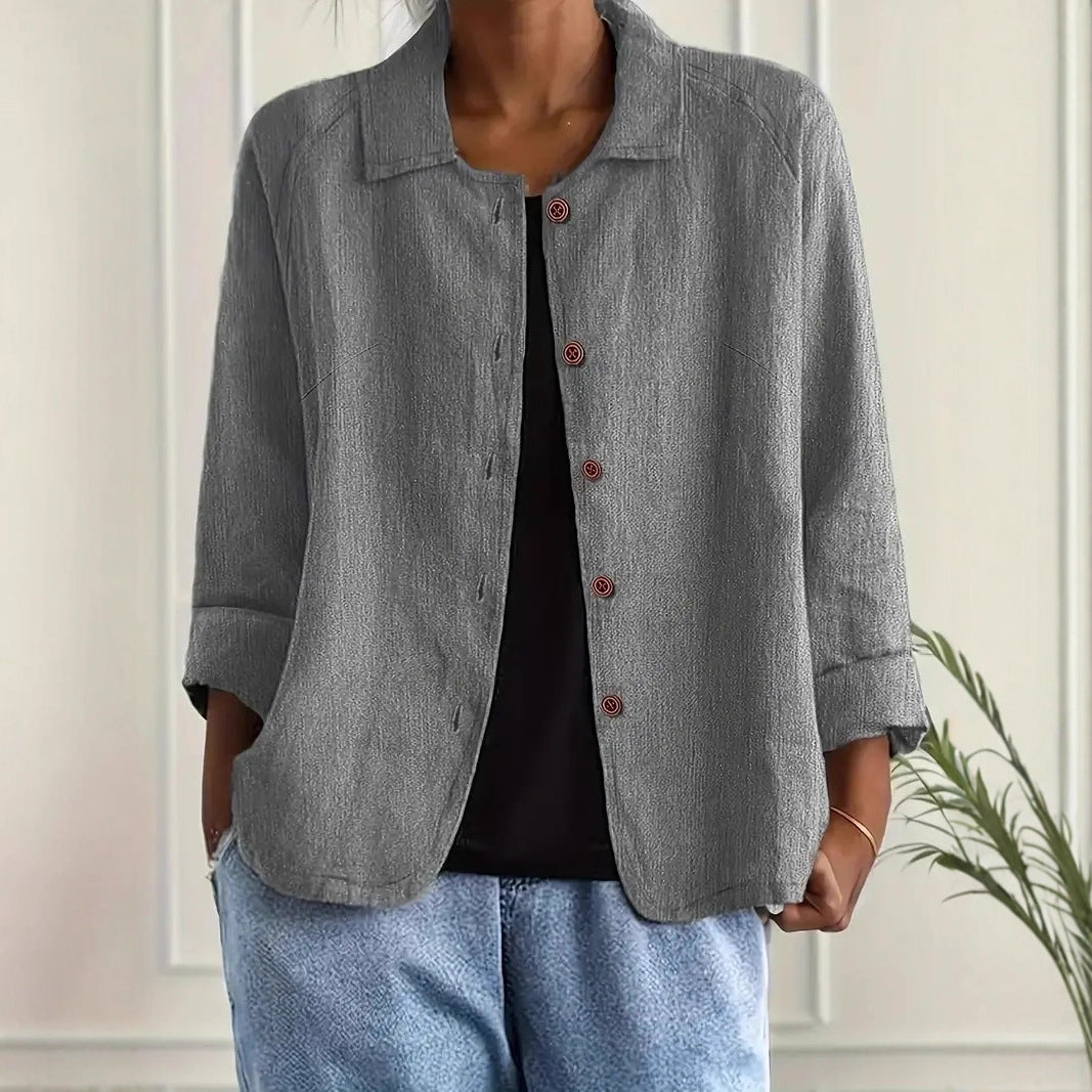 Cotton & Linen Casual Button-Down