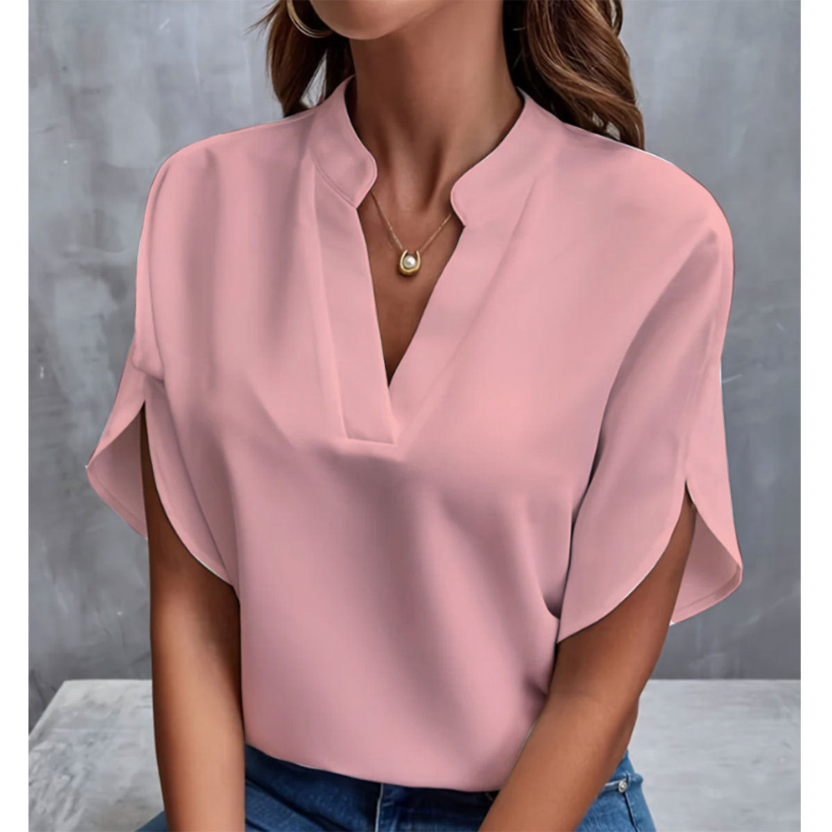 V-Neck Chiffon Summer Shirt