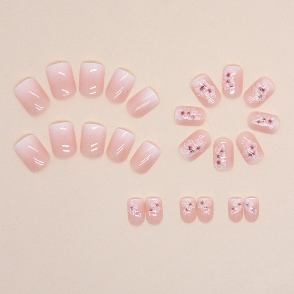White Flower Fairy Nails