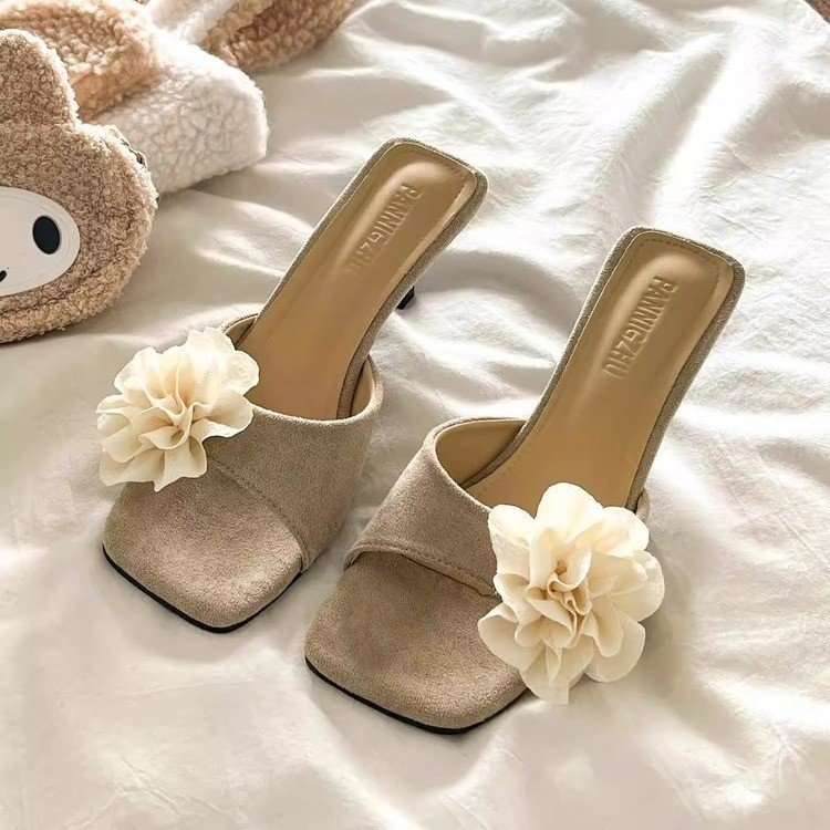 Vintage Floral One-Strap Sandal Slippers For Women, New 2026 Summer Style