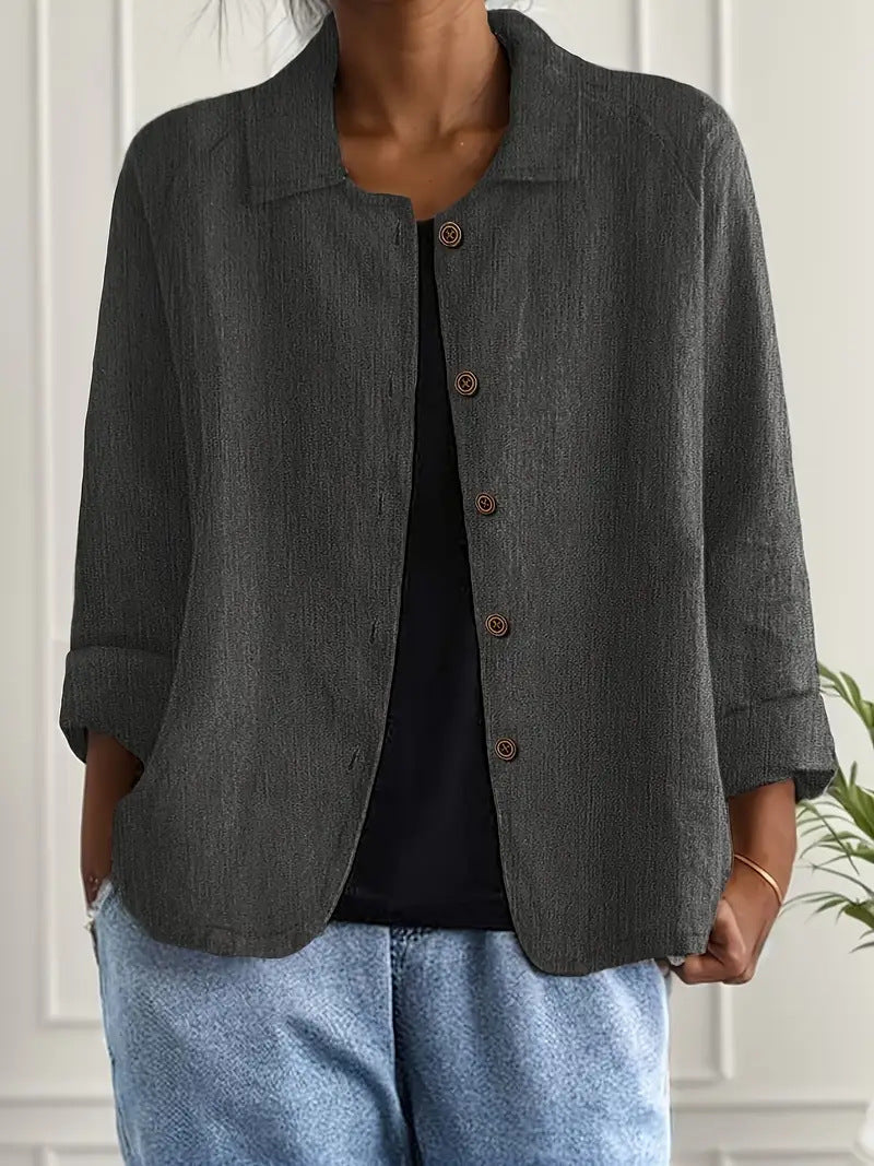 Cotton & Linen Casual Button-Down