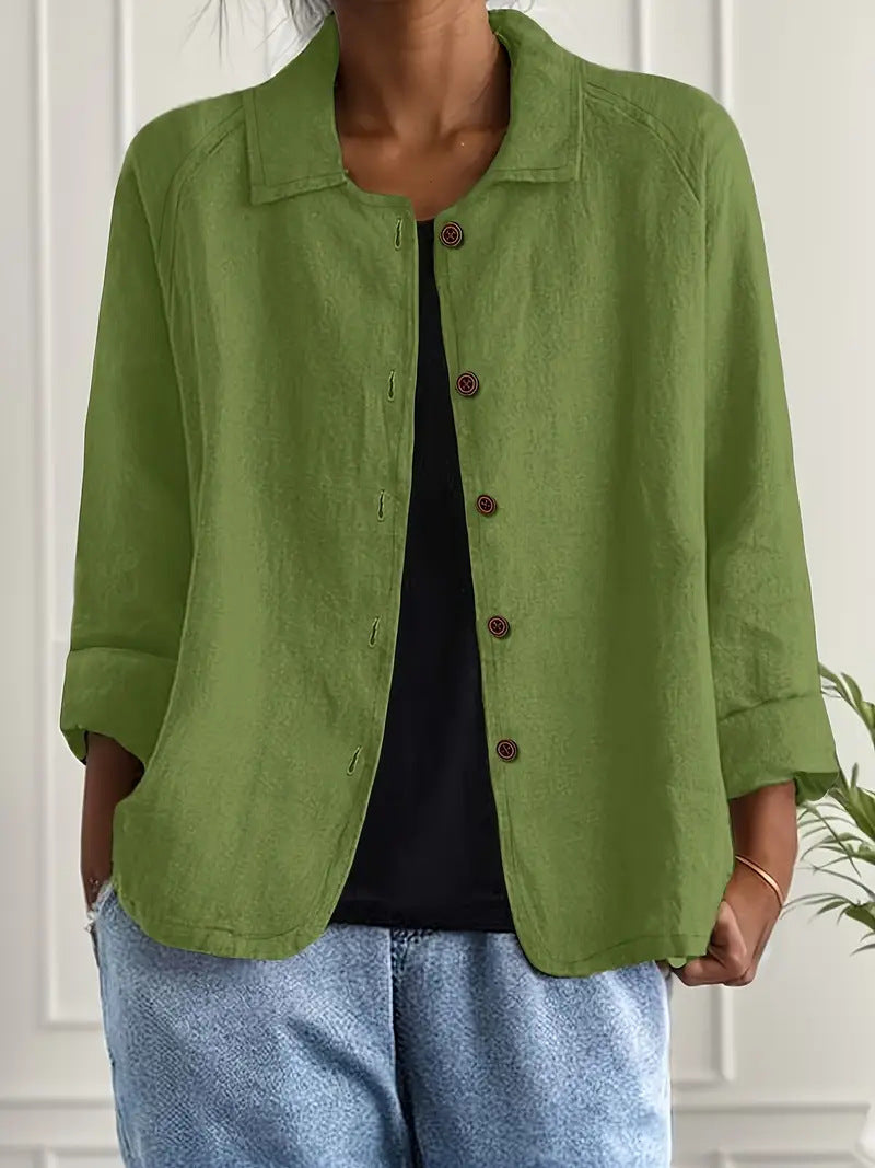 Cotton & Linen Casual Button-Down