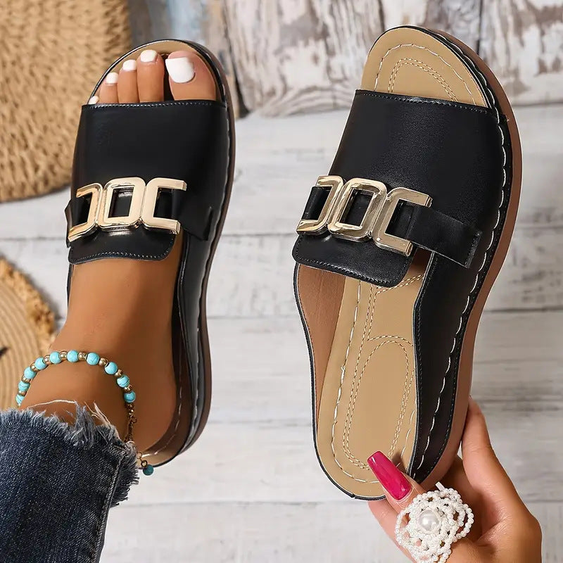 Summer Roman Platform Slippers