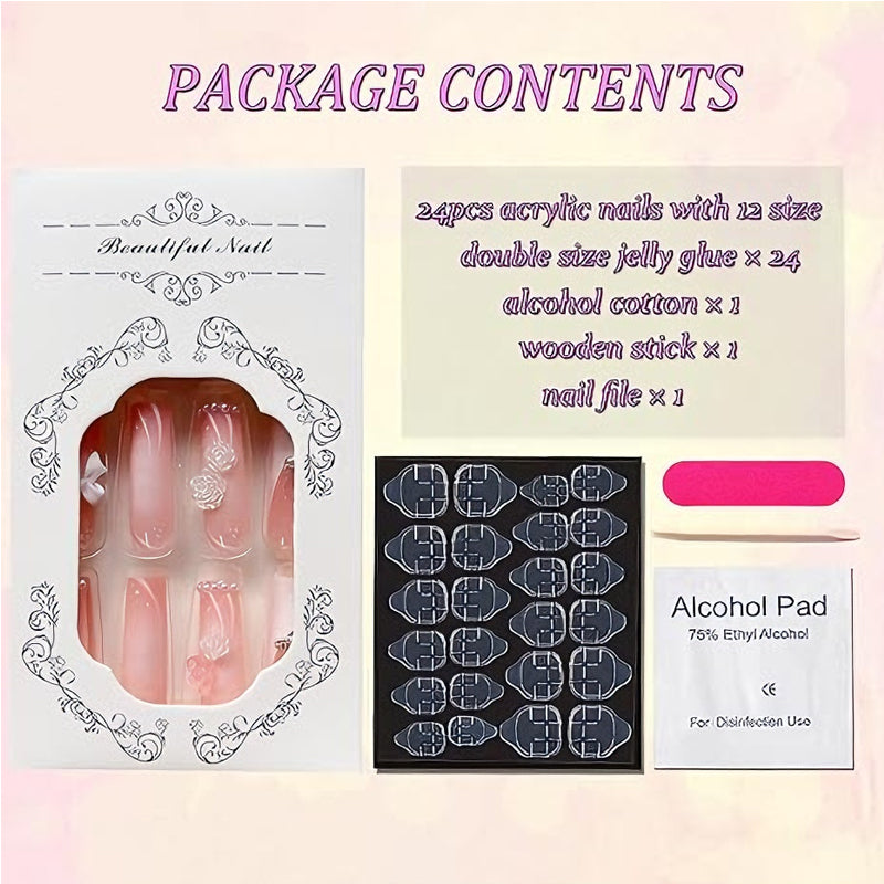 24pcs Planet Pearl Nails