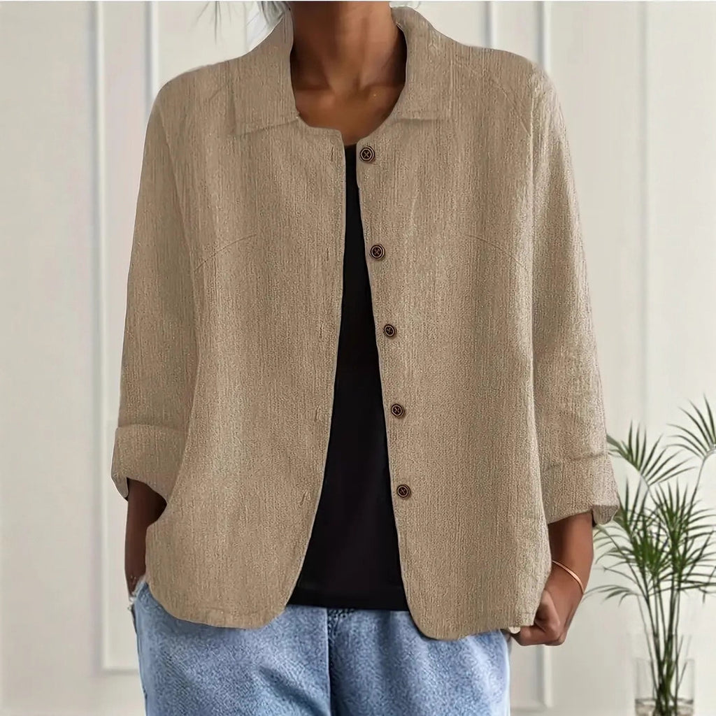 Cotton & Linen Casual Button-Down