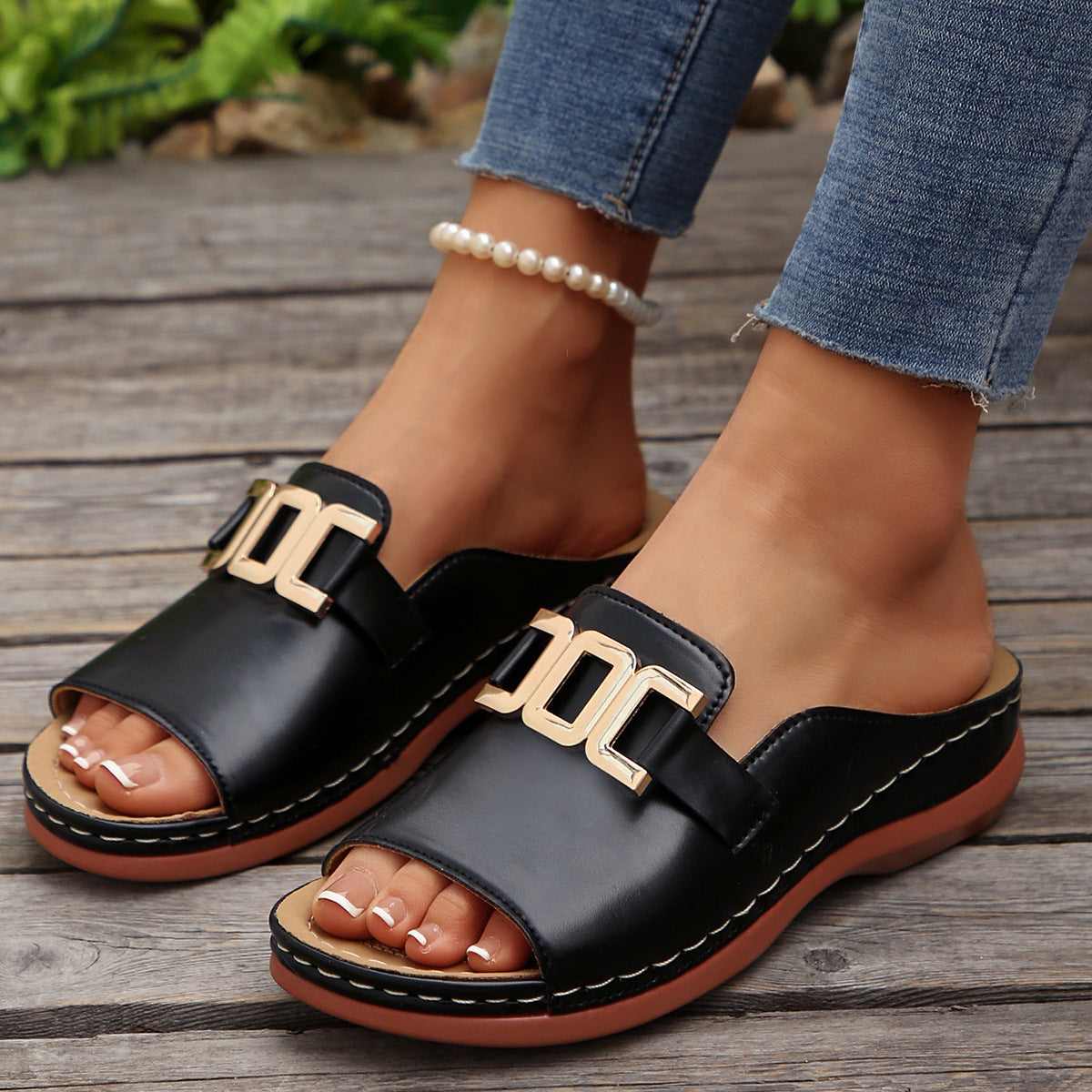 Summer Roman Platform Slippers