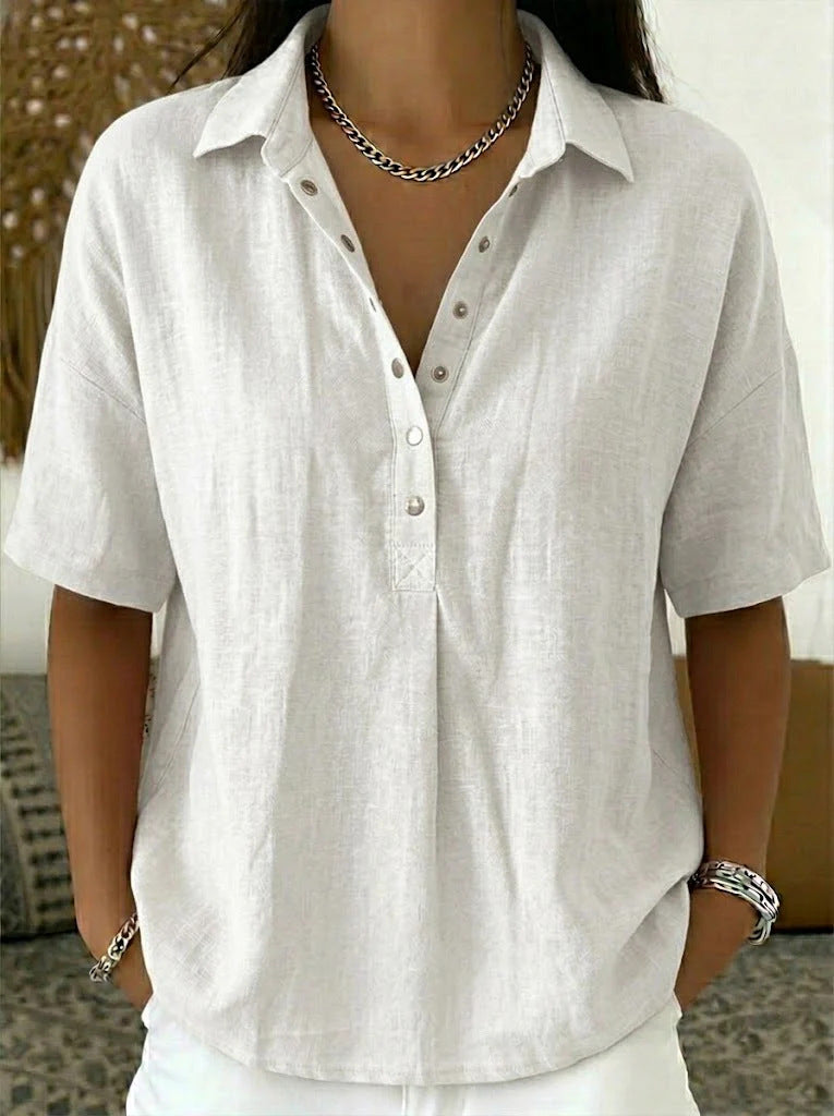 Classic Single-Breasted Lapel Shirt
