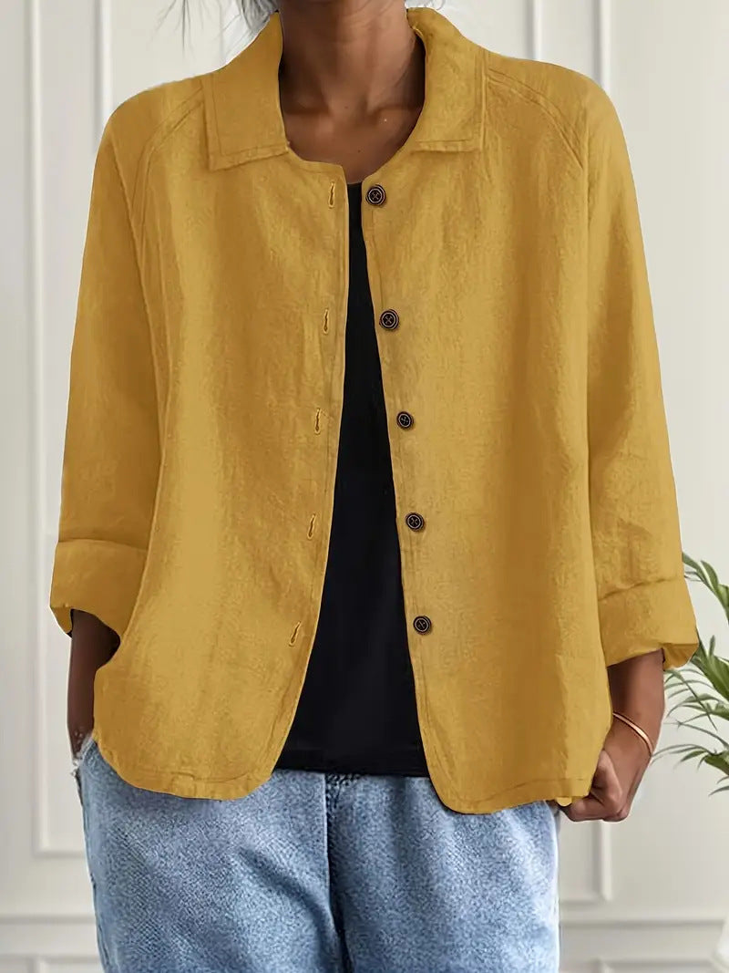 Cotton & Linen Casual Button-Down