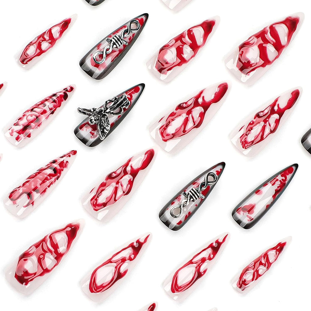 24pcs Terrifying Angel Nails