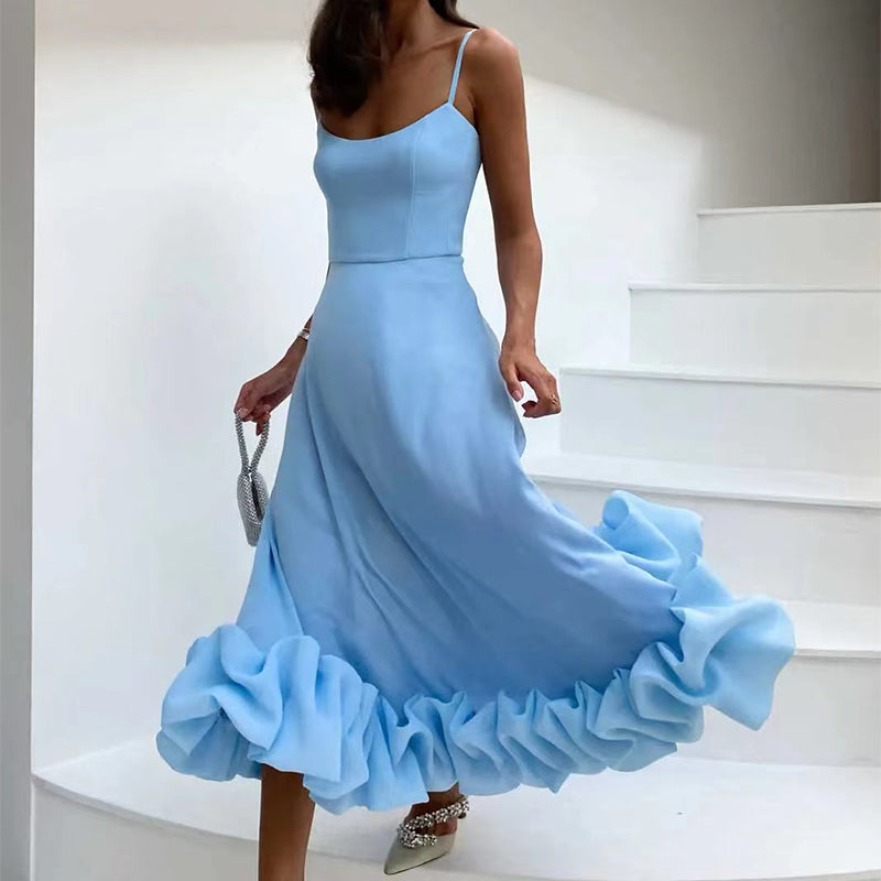 Large Flower Suspender Skirt