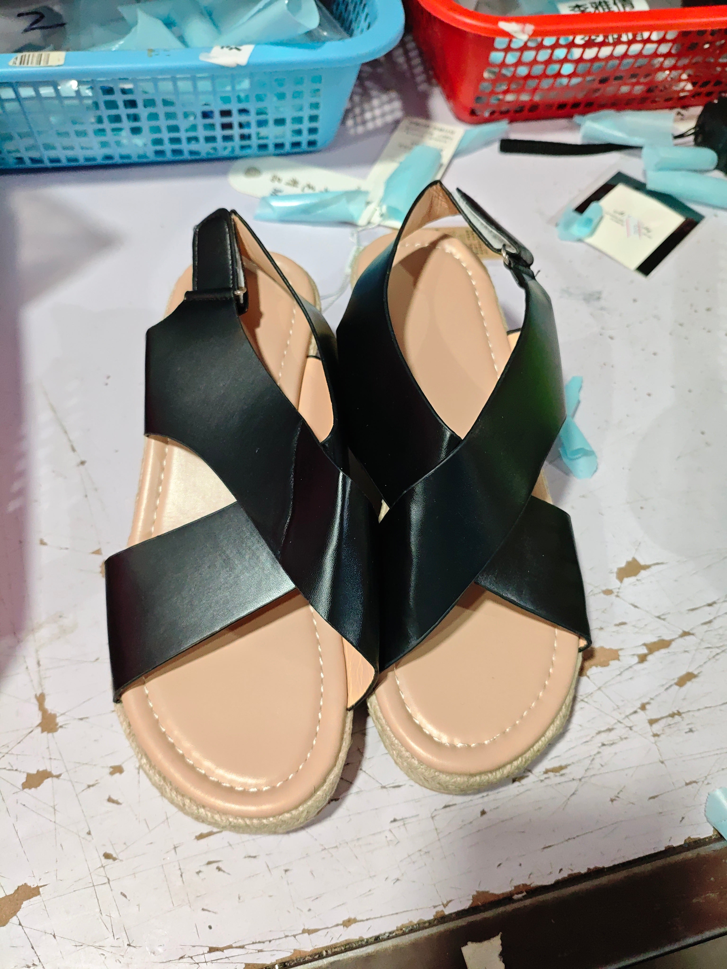 Rubber Viscose Shoes Side And Back Women's Sandals